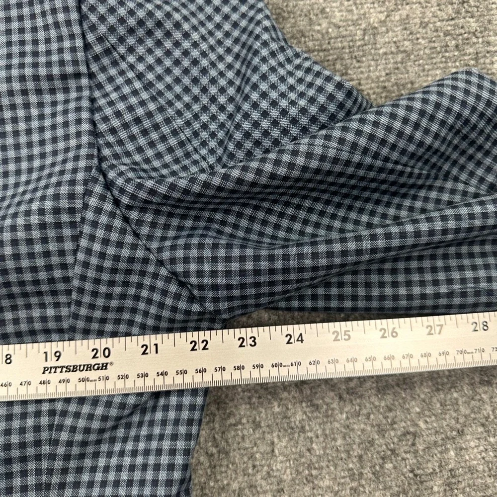 Michael Kors Sport Coat 40S Blue Grey Gingham Plaid Two Button Blazer Mens